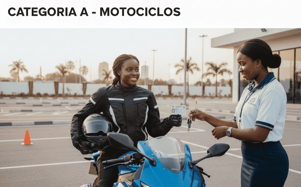Aula de condução de motociclo (Categoria A)
